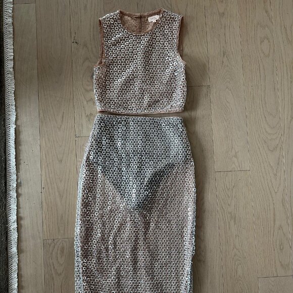 Camila Coelho Sequin Top and Skirt Set- Size Small - Picture 1 of 6